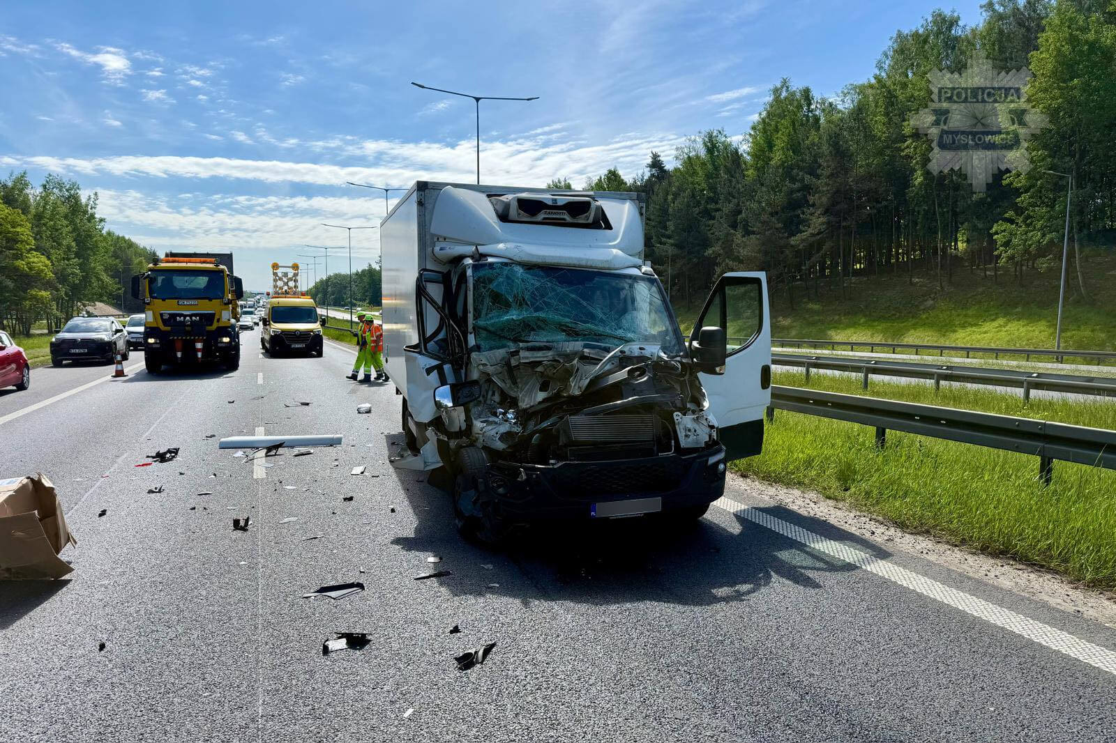 Wypadek na A4 Wypadek na A4 pod Mysłowicami