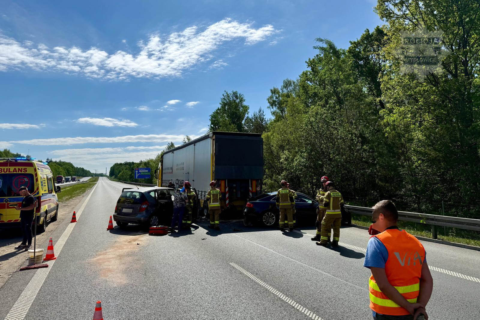 Wypadek na A4 Wypadek na A4 pod Mysłowicami