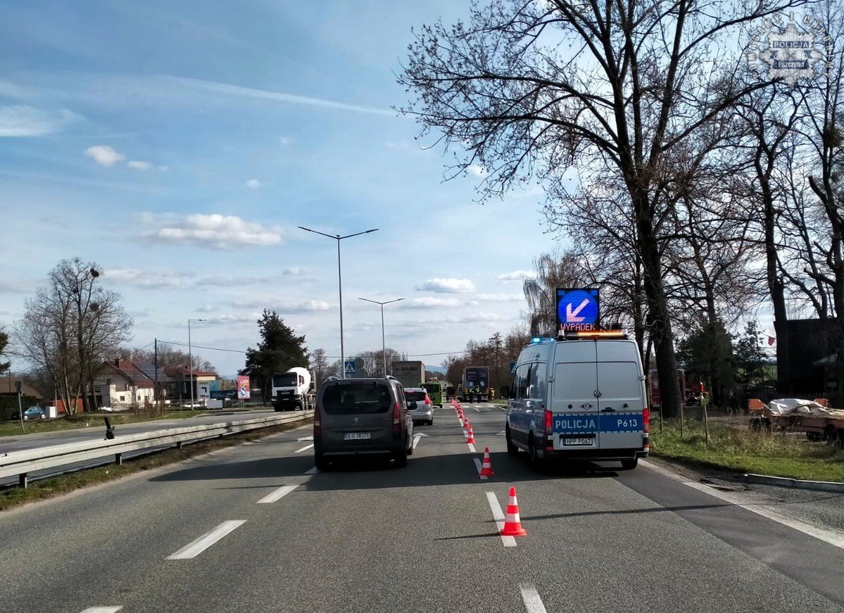 Wypadek na DK81 w Warszowicach