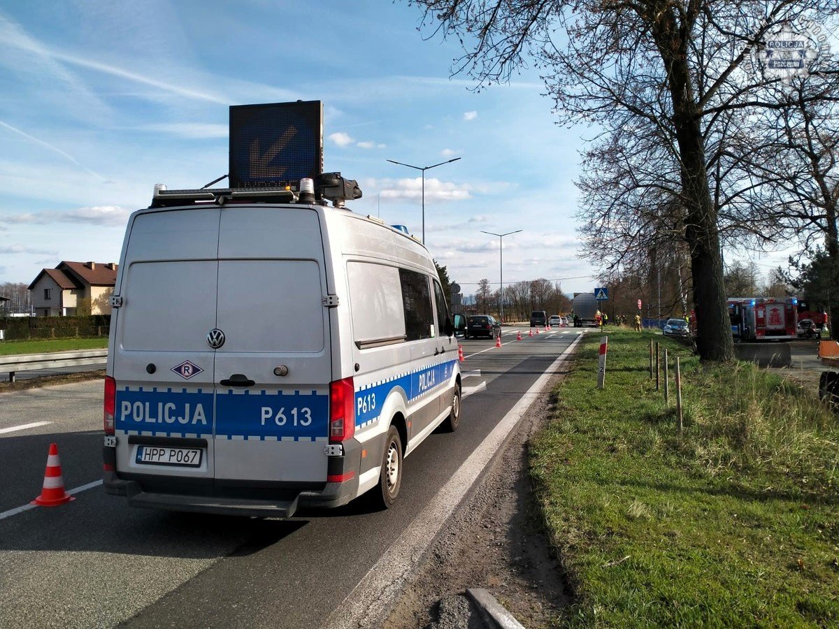 Wypadek na DK81 w Warszowicach