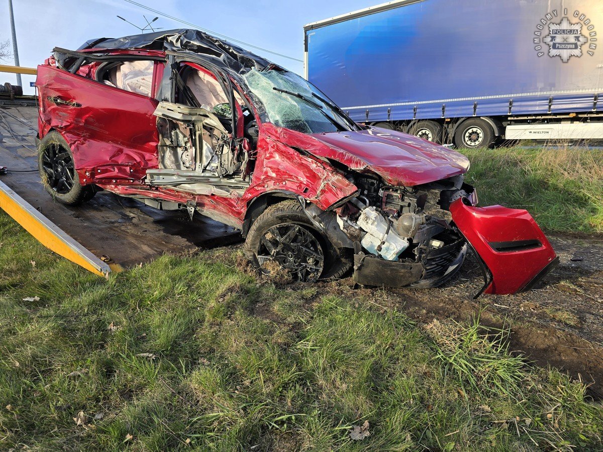 Wypadek na DK81 w Warszowicach