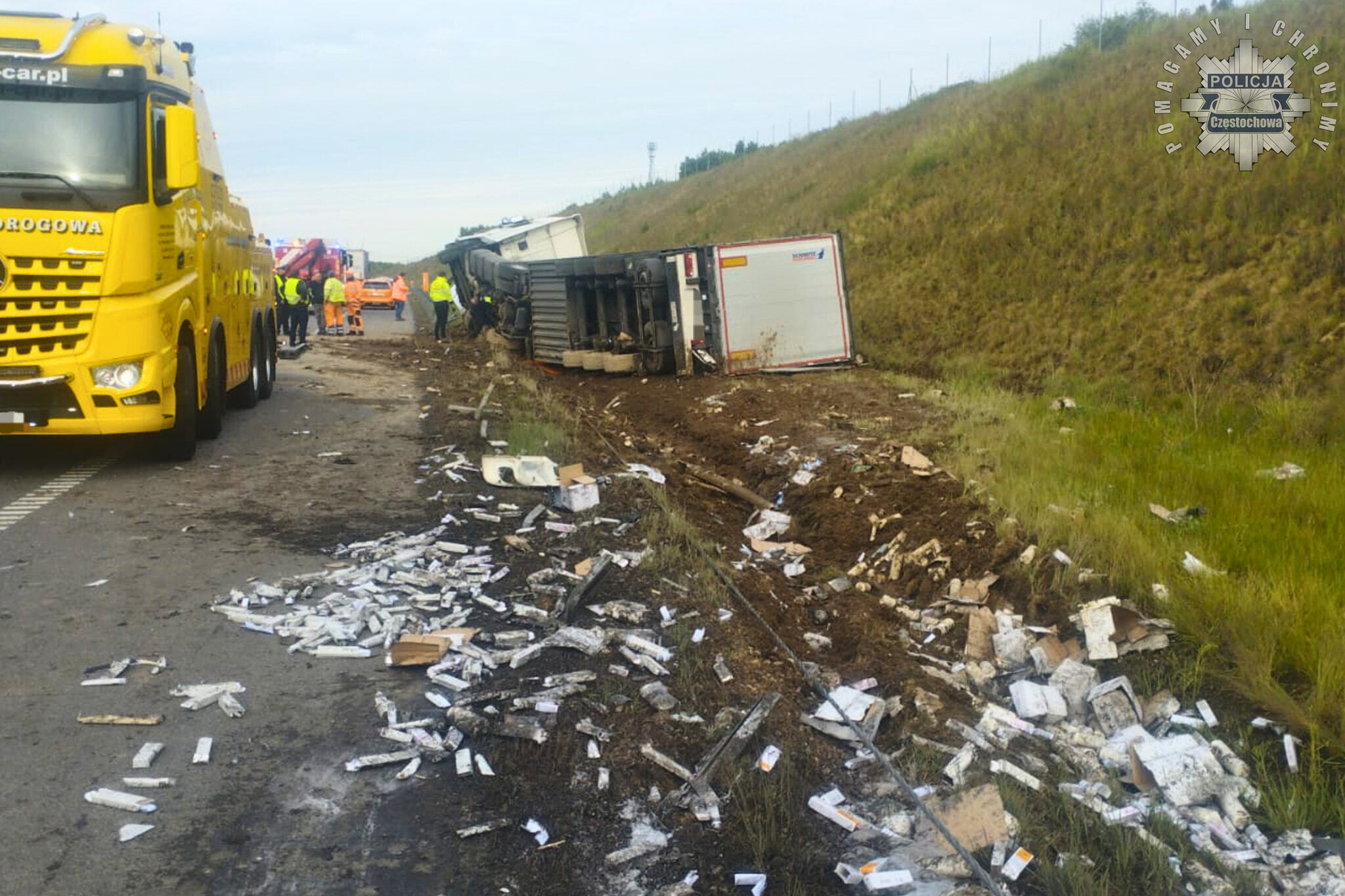 Wypadek na autostradzie A1