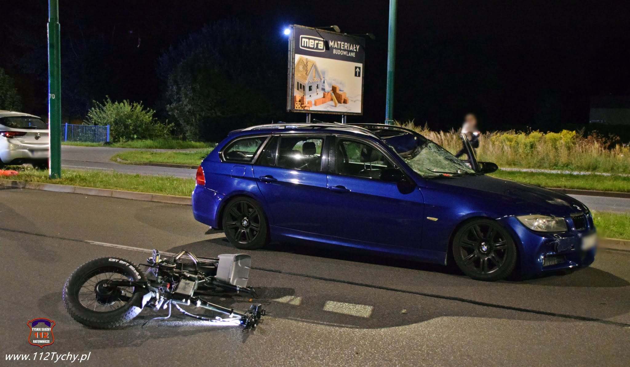Wypadek rowerzysta Tychy 1