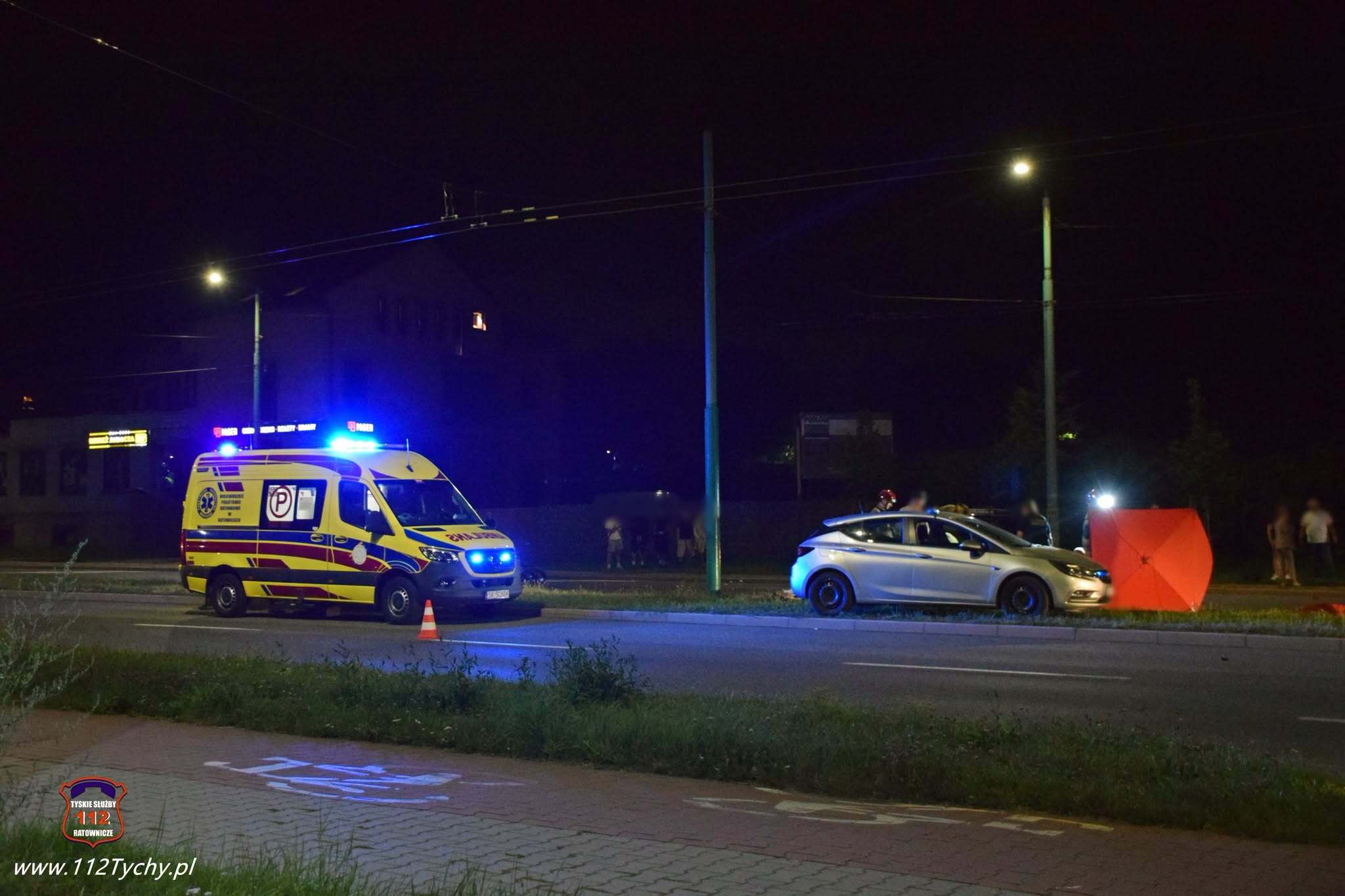 Wypadek rowerzysta Tychy 18