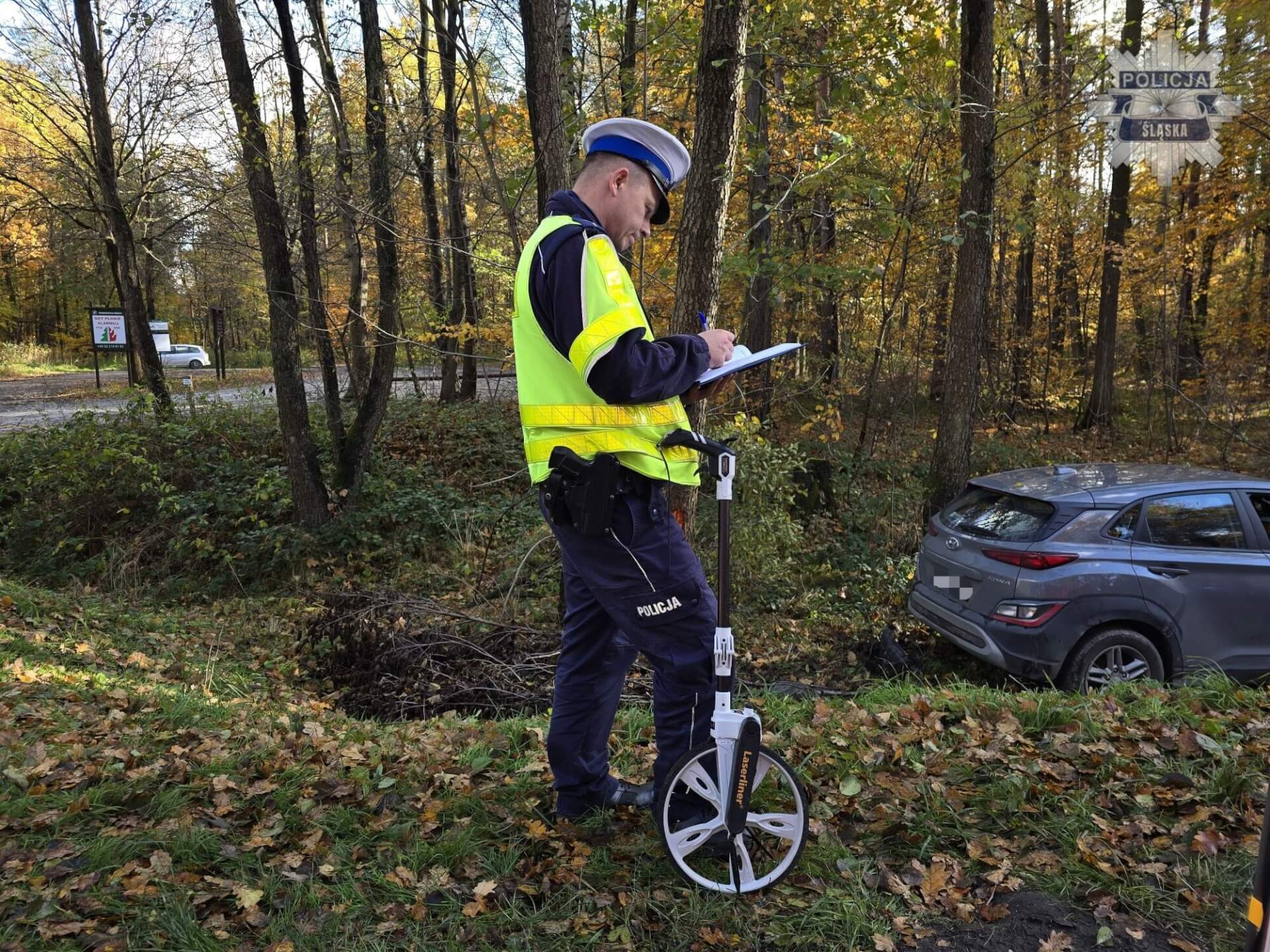 Wypadek rowerzysty w Kobiórze