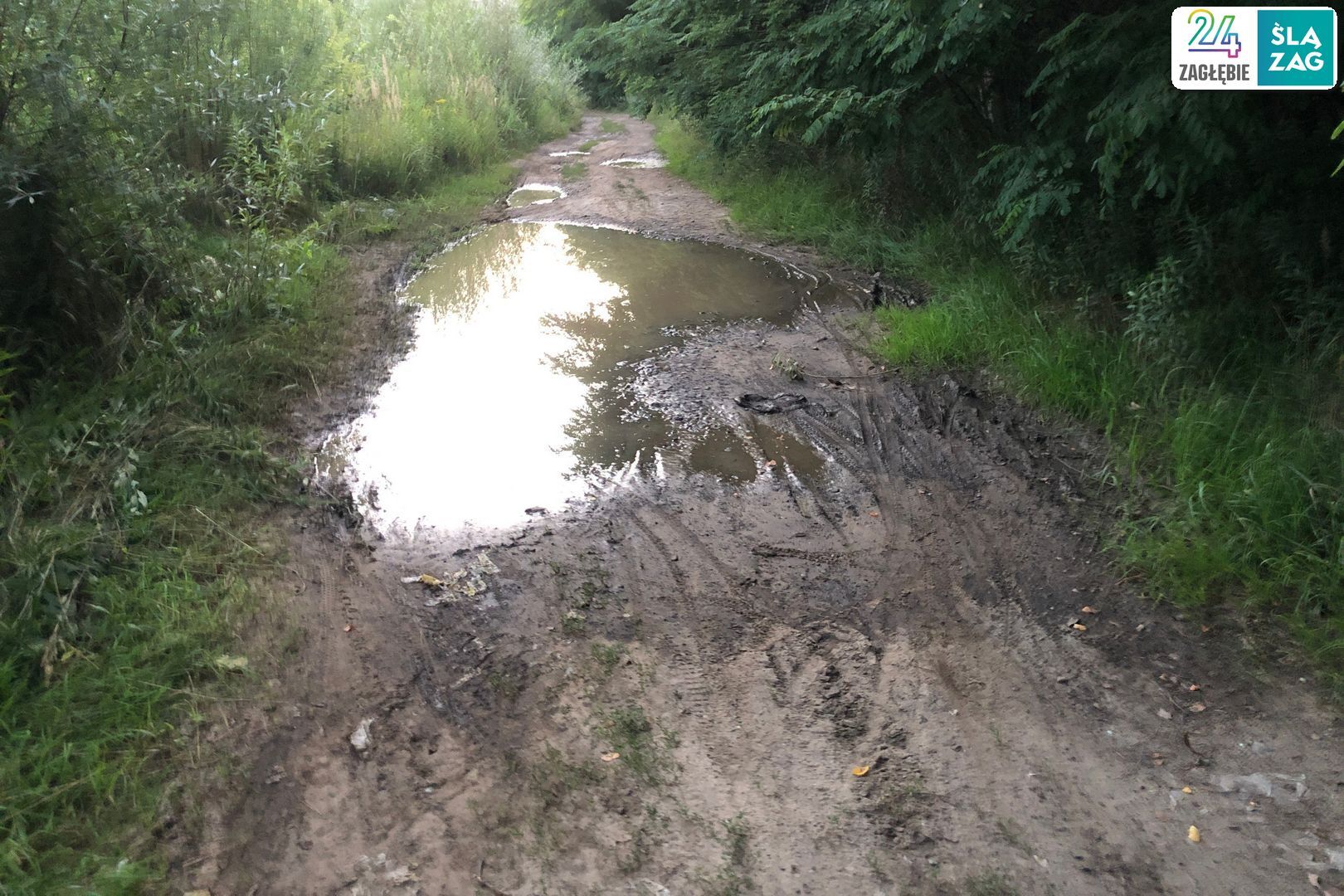 Zabrze-Zaborze. Ścieżka przy torach kolejowych kolei piaskowej.  Test nawigacji rowerowych: Google Maps, Apple Maps, Mapy.cz. Zdjęcia z trasy. 9 sierpnia 2025.