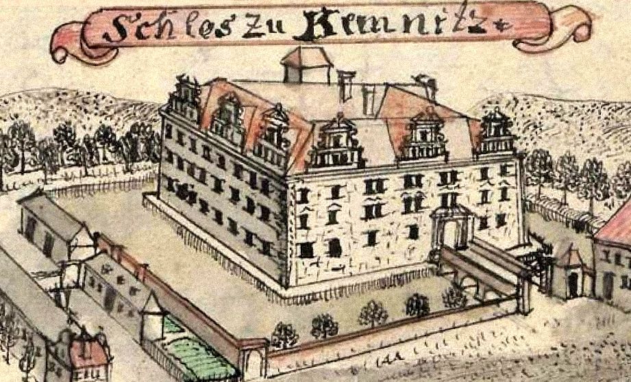 Zamek w Starej Kamienicy, rycina archiwalna