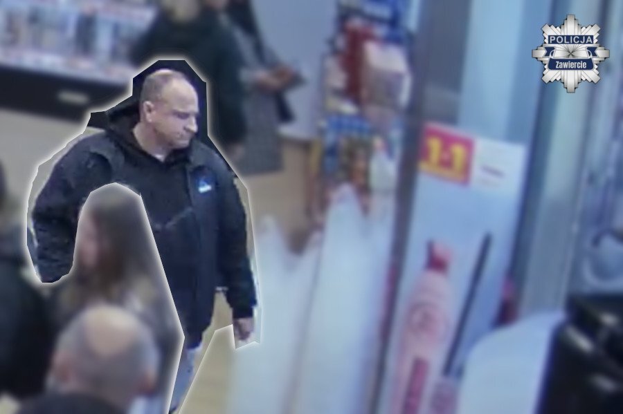 Zawiercie. Poszukiwany w związku z kradzieżą w drogerii. 14 listopada 2025.
