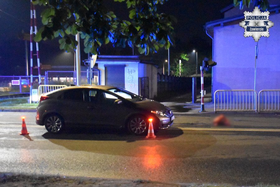 Zawiercie. Ulica Ignacego Paderewskiego. Potrącenie pieszego. Honda. 1 czerwca 2026