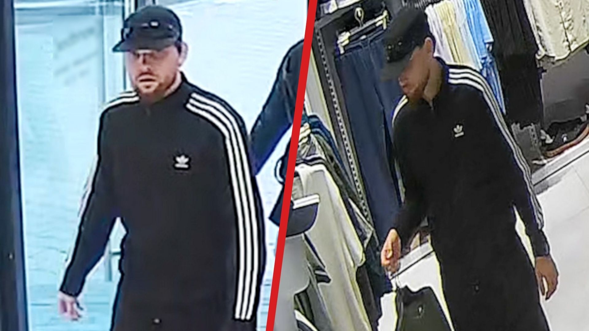 Ukradł ciuchy, nic sobie nie robiąc z monitoringu. A wygląda bardzo charakterystycznie