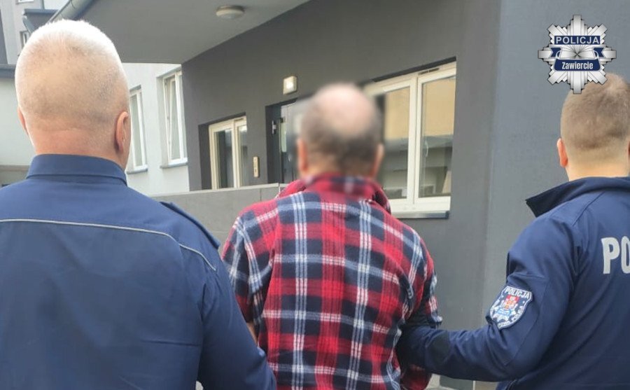 Zawiercie. Zatrzymanie 55-latka za znęcanie się nad 81-letnią matką. 16 kwietnia 2026