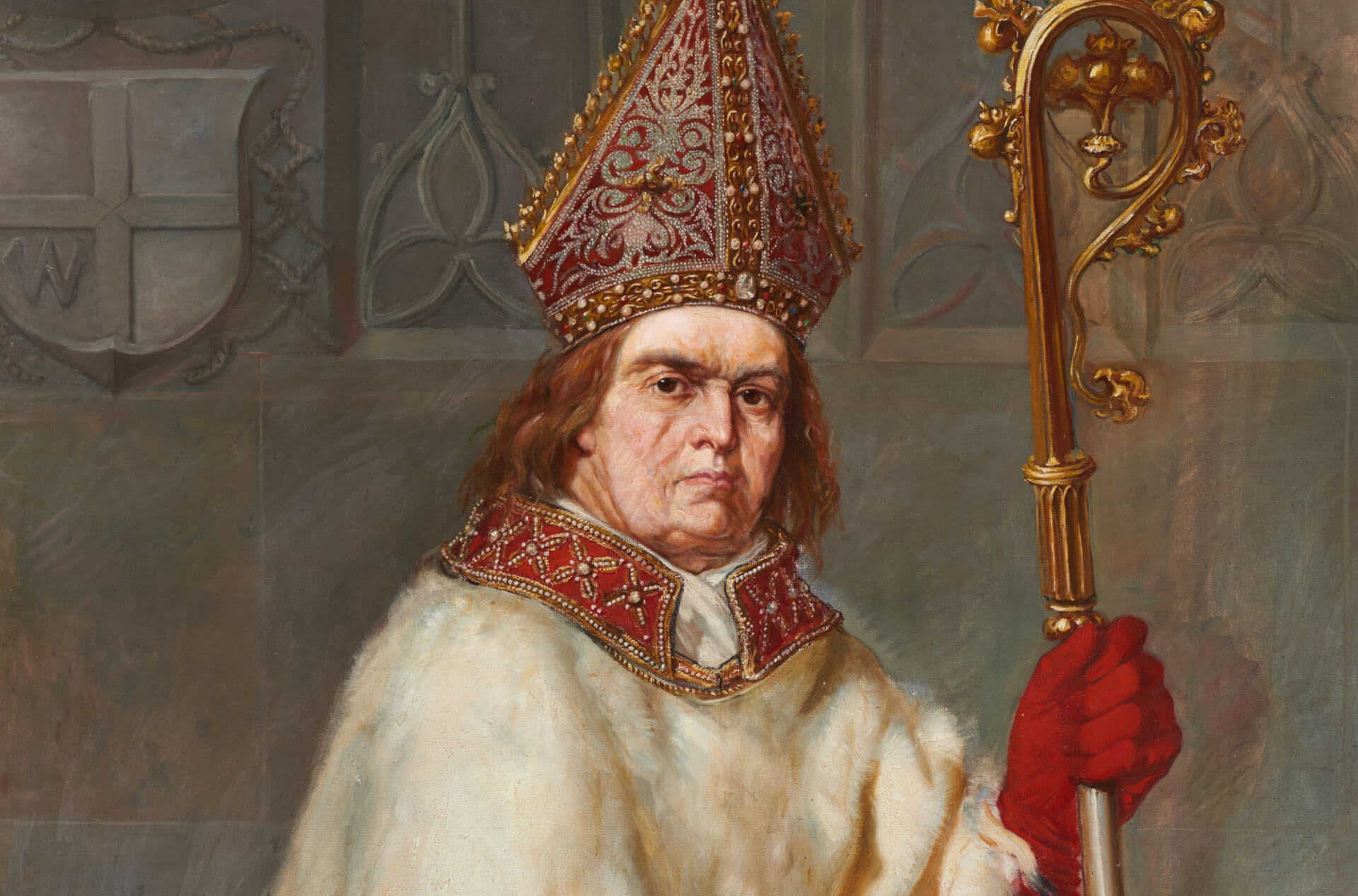 Zbigniew Oleśnicki. Fragment obrazu Jana Bąkowskiego (1900)
