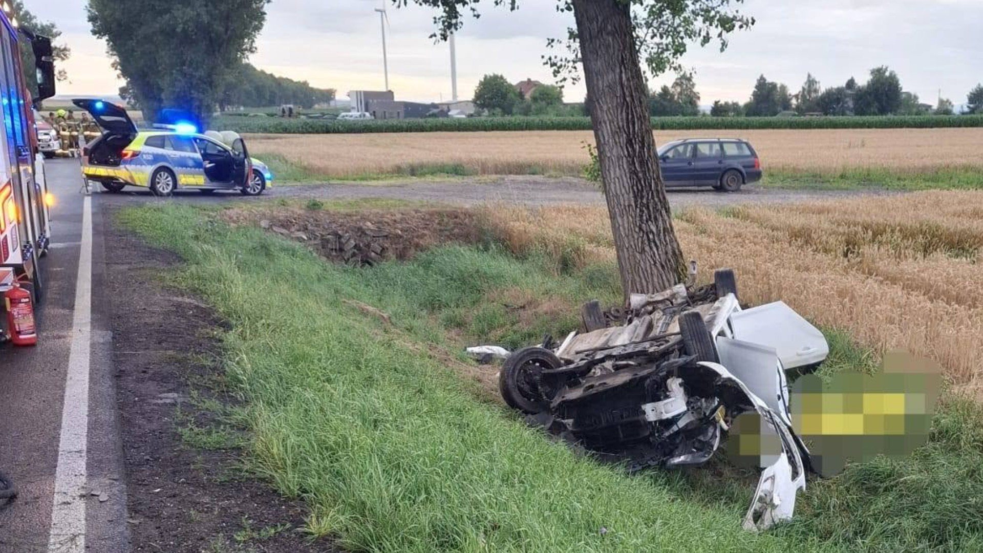 Żerdziny, gmina Pietrowice Wielkie, powiat raciborski. Śmiertelny wypadek na DW416. 12 lipca 2026