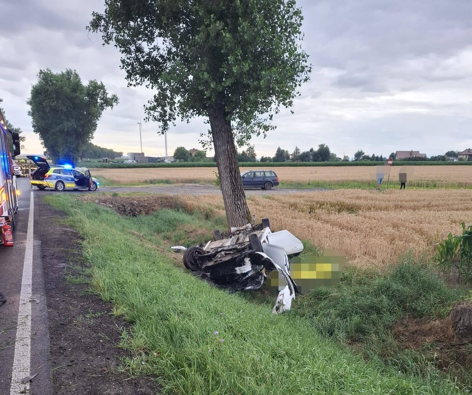 Żerdziny, gmina Pietrowice Wielkie, powiat raciborski. Śmiertelny wypadek na DW416. 12 lipca 2026