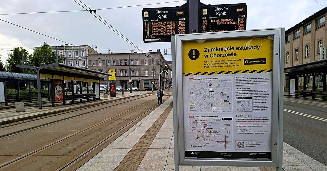 Autobusy i tramwaje wracają pod estakadę w Chorzowie. Ale tylko pod! Zmiany od 9 czerwca 2026 r.