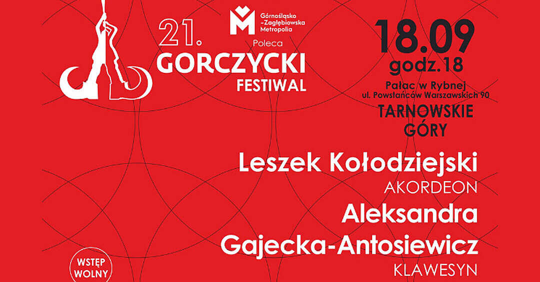 Festiwal im. G.G. Gorczyckiego: Koncert duetu Kołodziejski i Gajecka-Antosiewicz w Pałacu w Rybnej