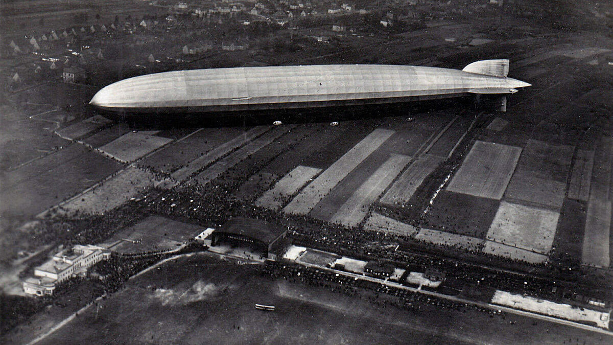 Zeppelin Pl 5 lipca 1931 roku Graf Zeppelin wylądował w Gliwicach. 200 tysięcy ...