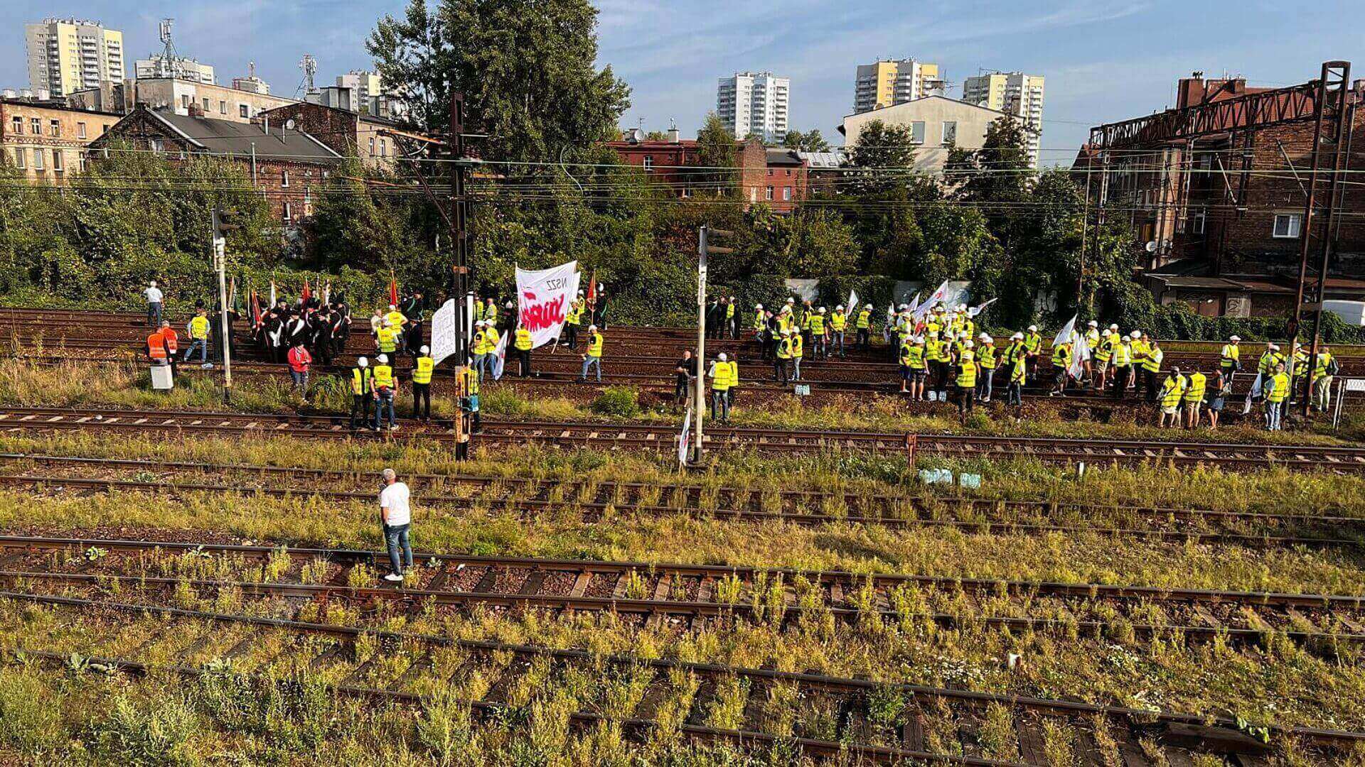 Blokada torow Katowice Blokada torow Katowice