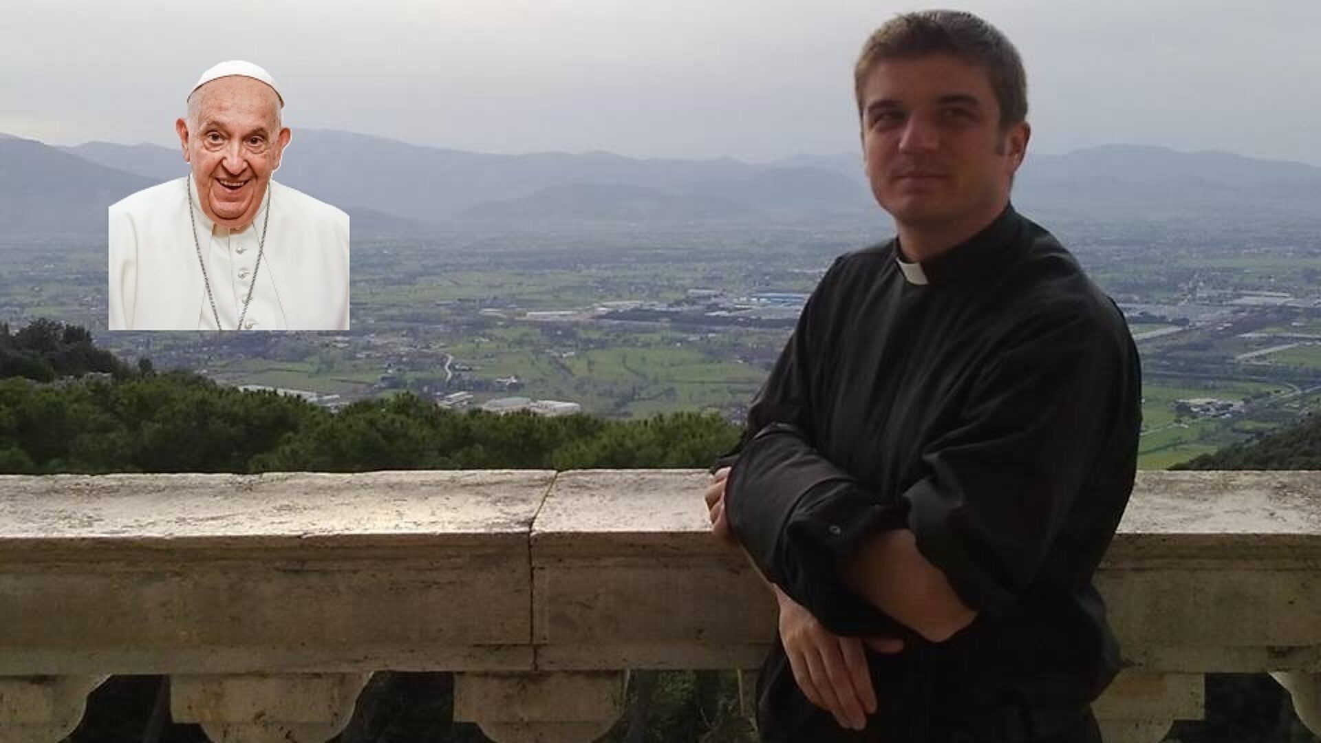 Ksiądz Tomasz Kubiczek i papież Franciszek I. Ksiądz Tomasz Kubiczek i papież Franciszek I.