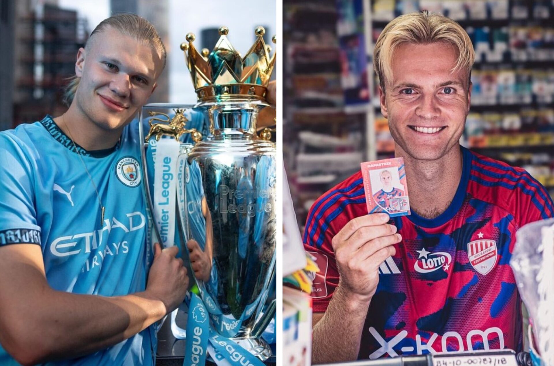 Na zdjęciu: Erling Haaland i Jonatan Braut Brunes Na zdjęciu: Erling Haaland i Jonatan Braut Brunes