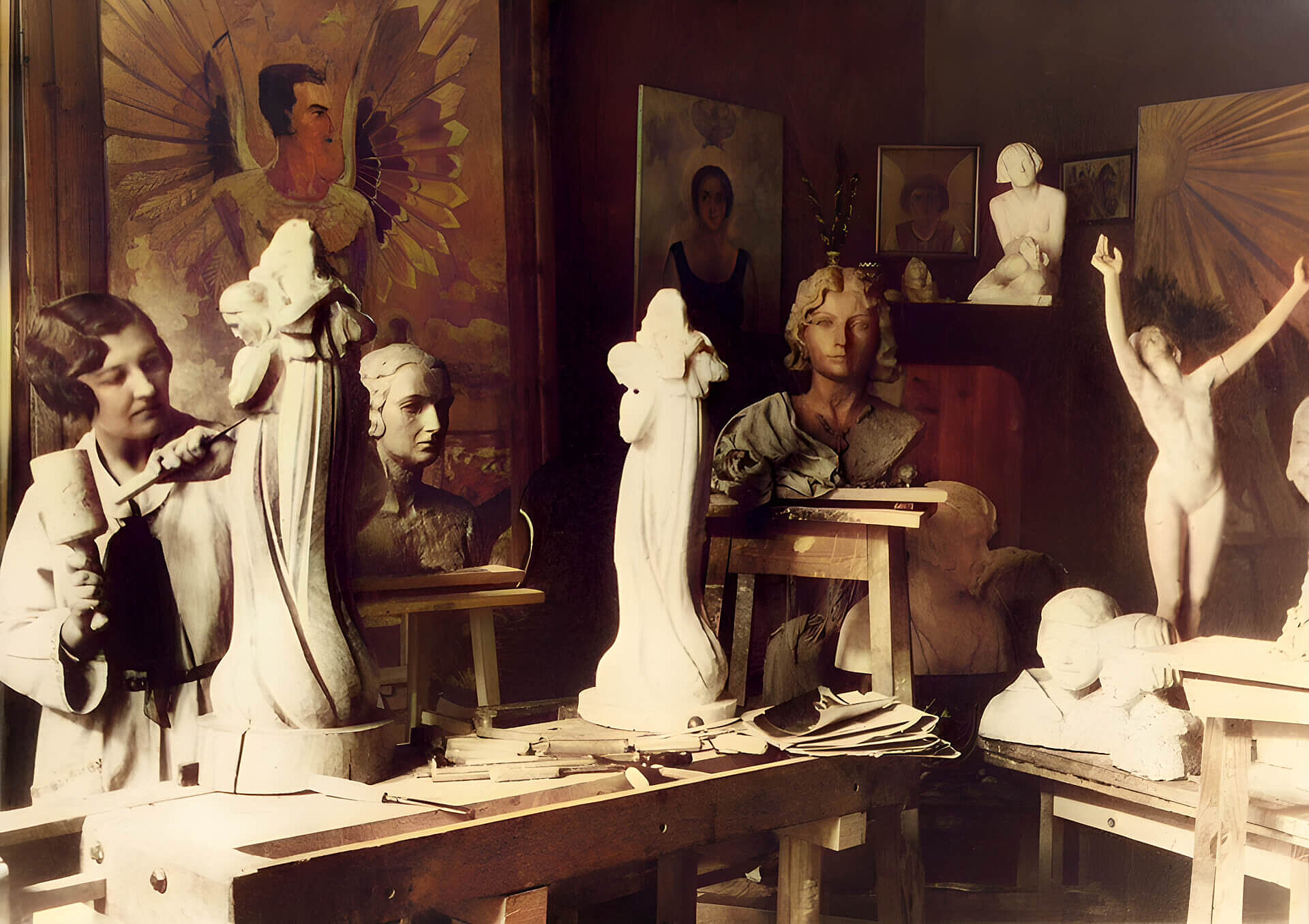 Zofia Baltarowicz-Dzielińska w swojej pracowni Zofia Baltarowicz-Dzielińska w swojej pracowni