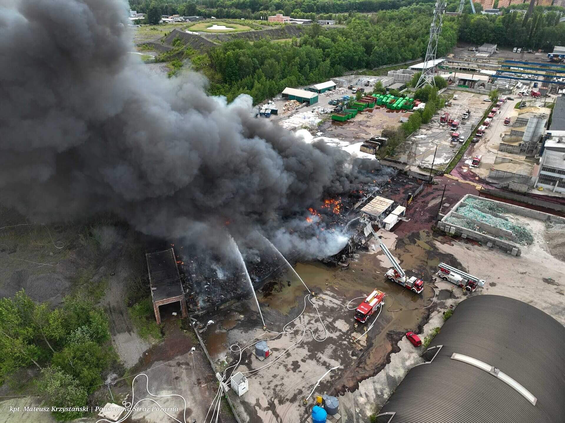 Pożar w Siemianowicach Śląskich Pożar w Siemianowicach Śląskich