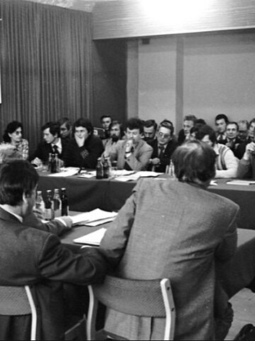 Dąbrowa Górnicza. Porozumienie Katowickie – negocjacje i podpisanie w Hucie Katowice. 11 września 1980. Dąbrowa Górnicza. Porozumienie Katowickie – negocjacje i podpisanie w Hucie Katowice. 11 września 1980.