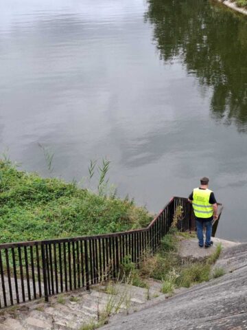 Dzierzno Duze jezioro pobieranie probek Dzierzno Duze jezioro pobieranie probek