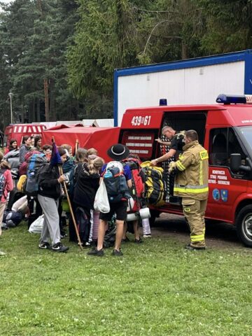 Ewakuacja obozu harcerskiego w Ustroniu Ewakuacja obozu harcerskiego w Ustroniu