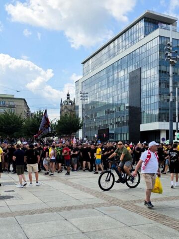 Katowice. Manifestacja pod hasłem: „Stop imigracji”. 19 lipca 2025. Katowice. Manifestacja pod hasłem: „Stop imigracji”. 19 lipca 2025.