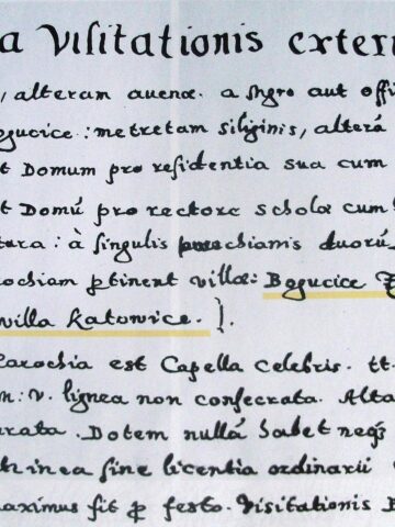 1598. Pierwsza wzmianka o Katowicach 1598. Pierwsza wzmianka o Katowicach