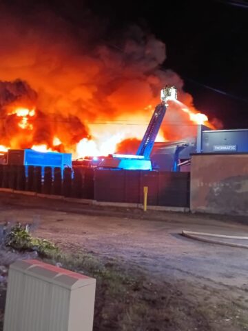 Pożar hali w Czeladzi Pożar hali w Czeladzi