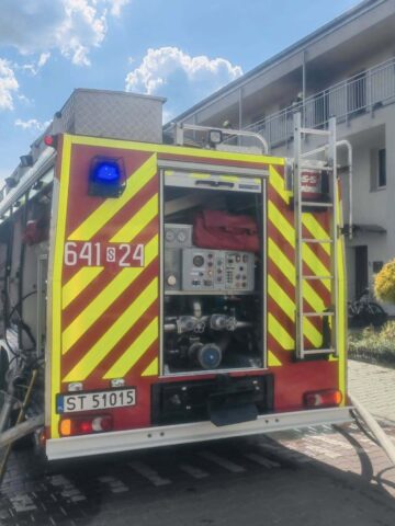 Pożar mieszkania, ul. Einsteina, Tychy Pożar mieszkania, ul. Einsteina, Tychy