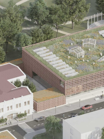 Teatr Zagłębia w Sosnowcu. Wizualizacja przebudowy siedziby wraz z rozbudową o budynek nowej sceny. Teatr Zagłębia w Sosnowcu. Wizualizacja przebudowy siedziby wraz z rozbudową o budynek nowej sceny.