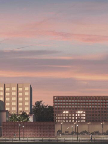 Teatr Zagłębia w Sosnowcu. Wizualizacja przebudowy siedziby wraz z rozbudową o budynek nowej sceny. Teatr Zagłębia w Sosnowcu. Wizualizacja przebudowy siedziby wraz z rozbudową o budynek nowej sceny.