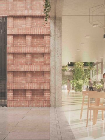 Teatr Zagłębia w Sosnowcu. Wizualizacja przebudowy siedziby wraz z rozbudową o budynek nowej sceny. Teatr Zagłębia w Sosnowcu. Wizualizacja przebudowy siedziby wraz z rozbudową o budynek nowej sceny.