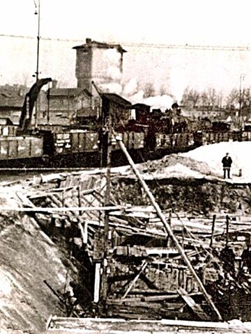 Sosnowiec. Tunel katowicki - czas budowy. Rok 1928. Sosnowiec. Tunel katowicki - czas budowy. Rok 1928.