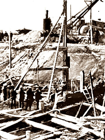 Sosnowiec. Tunel katowicki - czas budowy. Rok 1928. Sosnowiec. Tunel katowicki - czas budowy. Rok 1928.