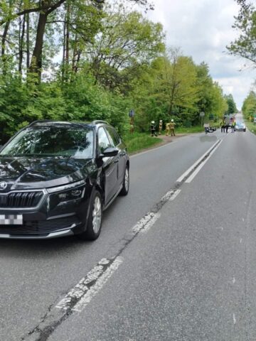 Wypadek motocyklisty w Ciągowicach Wypadek motocyklisty w Ciągowicach