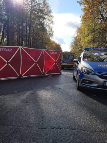 Wypadek rowerzysty w Kobiórze Wypadek rowerzysty w Kobiórze