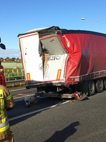 Zderzenie cieżarówek na A4 Zderzenie cieżarówek na A4
