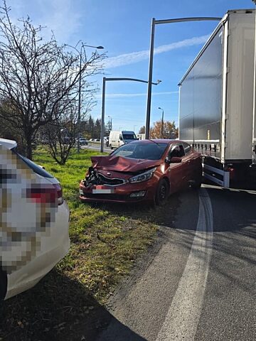 Zderzenie na DK1 w Pszczynie Zderzenie na DK1 w Pszczynie