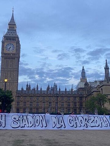 Nowy stadion dla chorzowa akcja kibicow w berlinie 2 Nowy stadion dla chorzowa akcja kibicow w berlinie 2