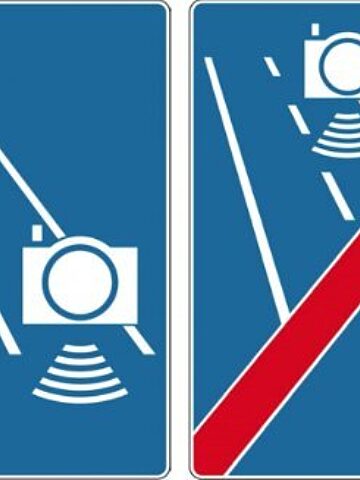 Odcinkowy pomiar predkosci znak Odcinkowy pomiar predkosci znak