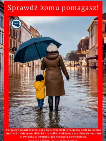 Oszustwa powodziowe - ulotka Oszustwa powodziowe - ulotka