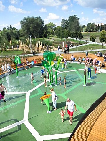 Wodny plac zabaw, Tychy Park Jaworek Wodny plac zabaw, Tychy Park Jaworek