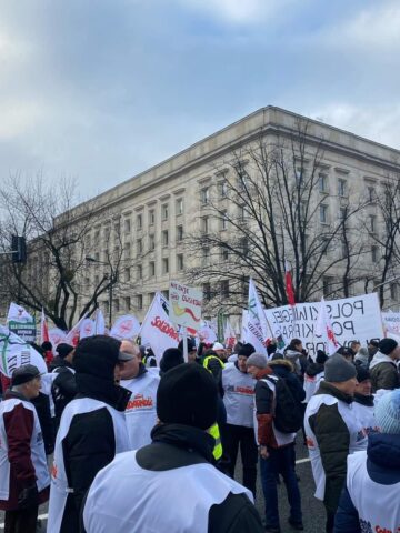 Protest związkowców 9 stycznia 2025 roku Protest związkowców 9 stycznia 2025 roku