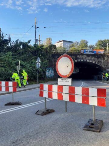 Wiadukt nad ul. Kłodnicką w Katowicach zamknięty Wiadukt nad ul. Kłodnicką w Katowicach zamknięty