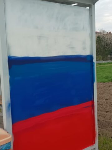 Zniszczone wiaty w Palowicach Zniszczone wiaty w Palowicach