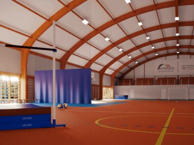 Przy trzech sosnowieckich szkołach powstaną hale sportowe Wizualizacja hali programu Olimpia
